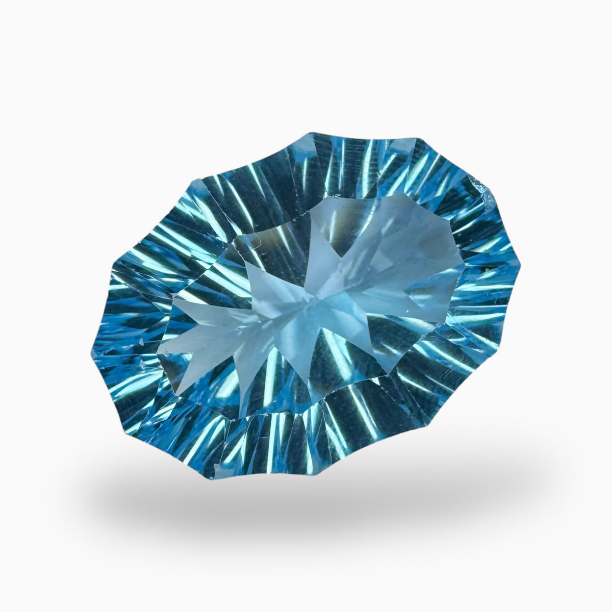 Swiss Blue Topaz 17.87 Carats Oval Shape Stone Size 19X14mm