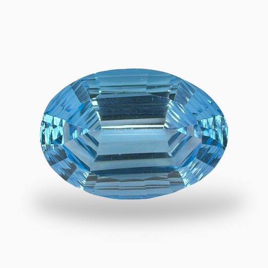 Swiss Blue Topaz 18.60 Carats Oval Fancy Cut Shape Stone Size 20X14mm