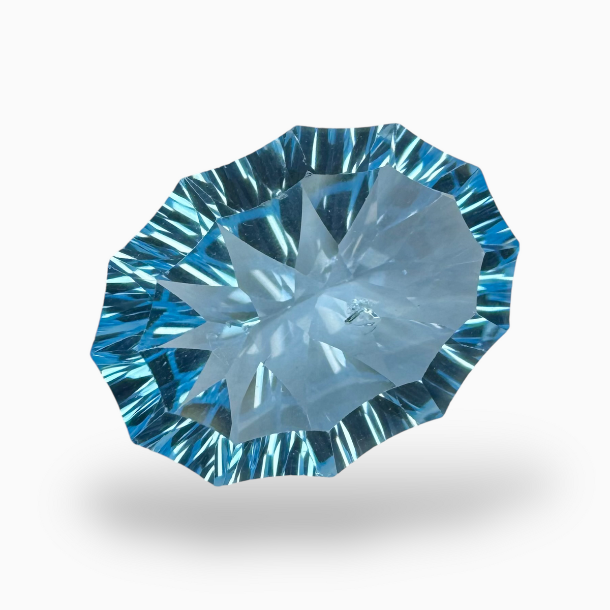 Swiss Blue Topaz 18.70 Carats Oval Shape Stone Size 19.5X16mm