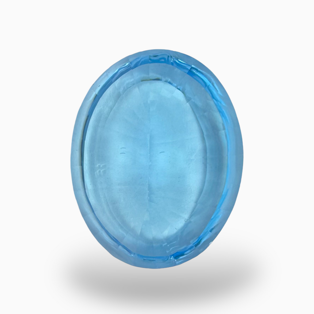 Swiss Blue Topaz 26.30 Carats Oval Fancy Cut Shape Stone Size 23X18mm