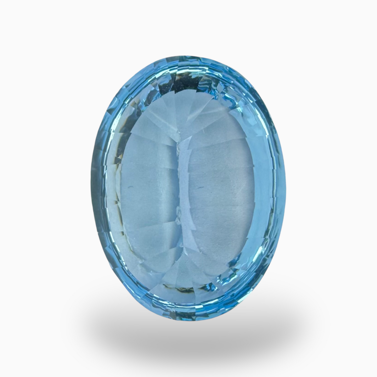 Swiss Blue Topaz 27.56 Carats Oval Fancy Cut Shape Stone Size 22X16mm
