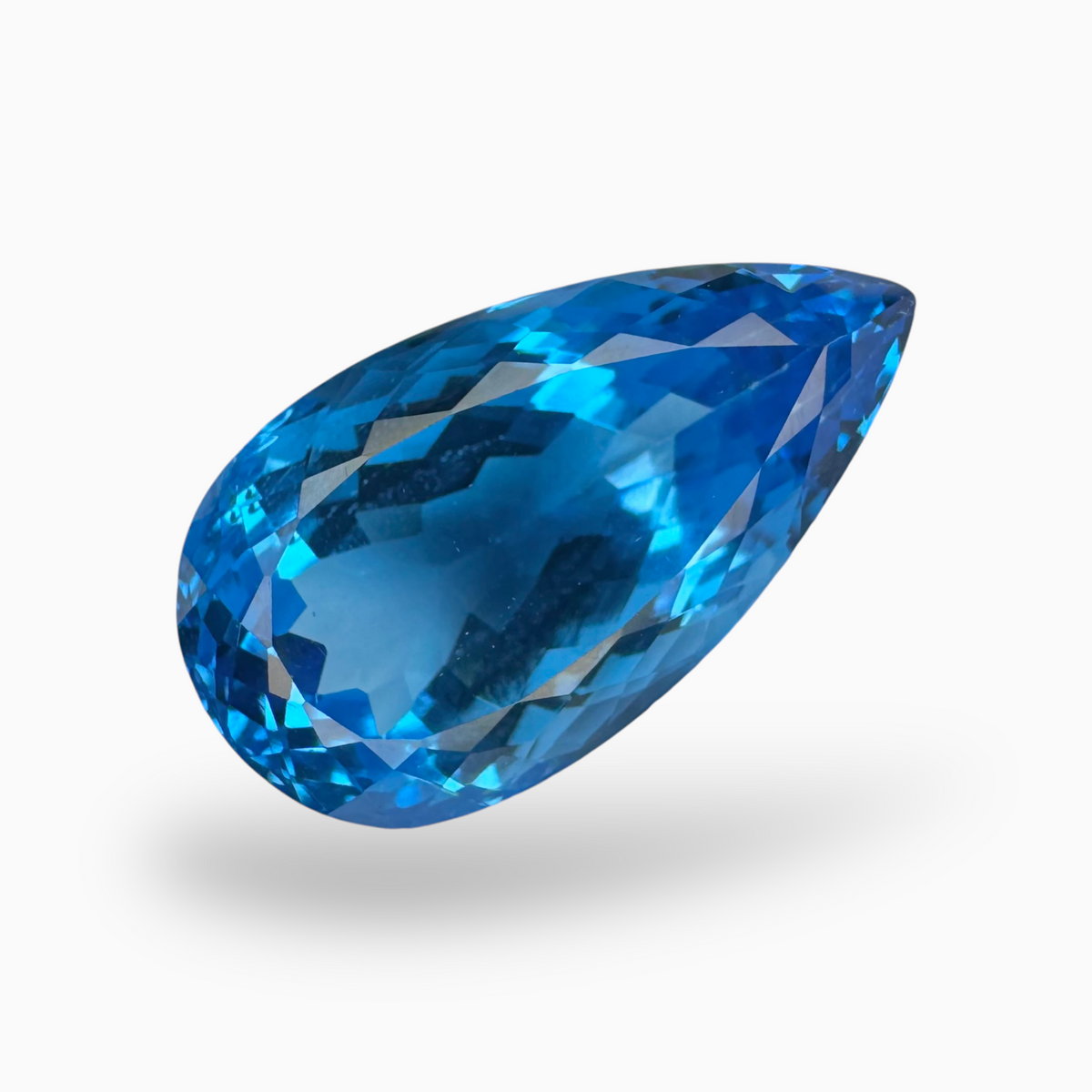Swiss Blue Topaz 14.14 Carats Pear Shape Stone Size 19.5X11mm