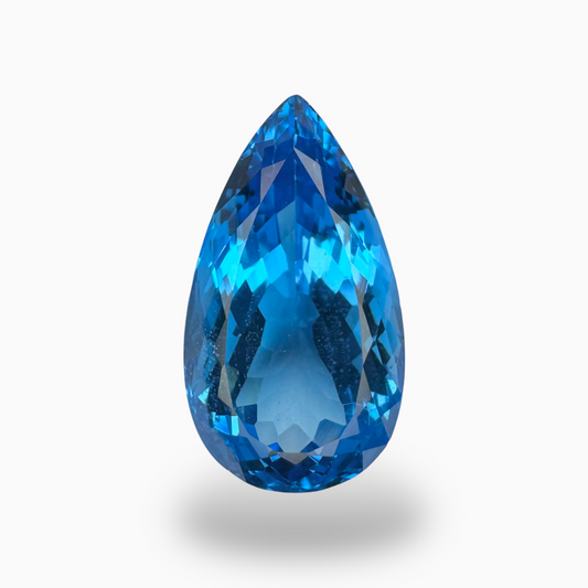 Swiss Blue Topaz 14.14 Carats Pear Shape Stone Size 19.5X11mm