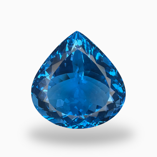 Swiss Blue Topaz Pear Shape 36.10 Carats Stone Size 21.5X21mm