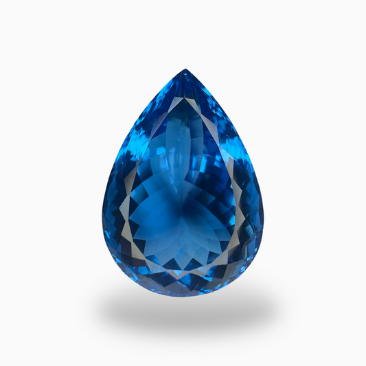 Swiss Blue Topaz Pear Shape 40.70 Carats Stone Size 26X18mm