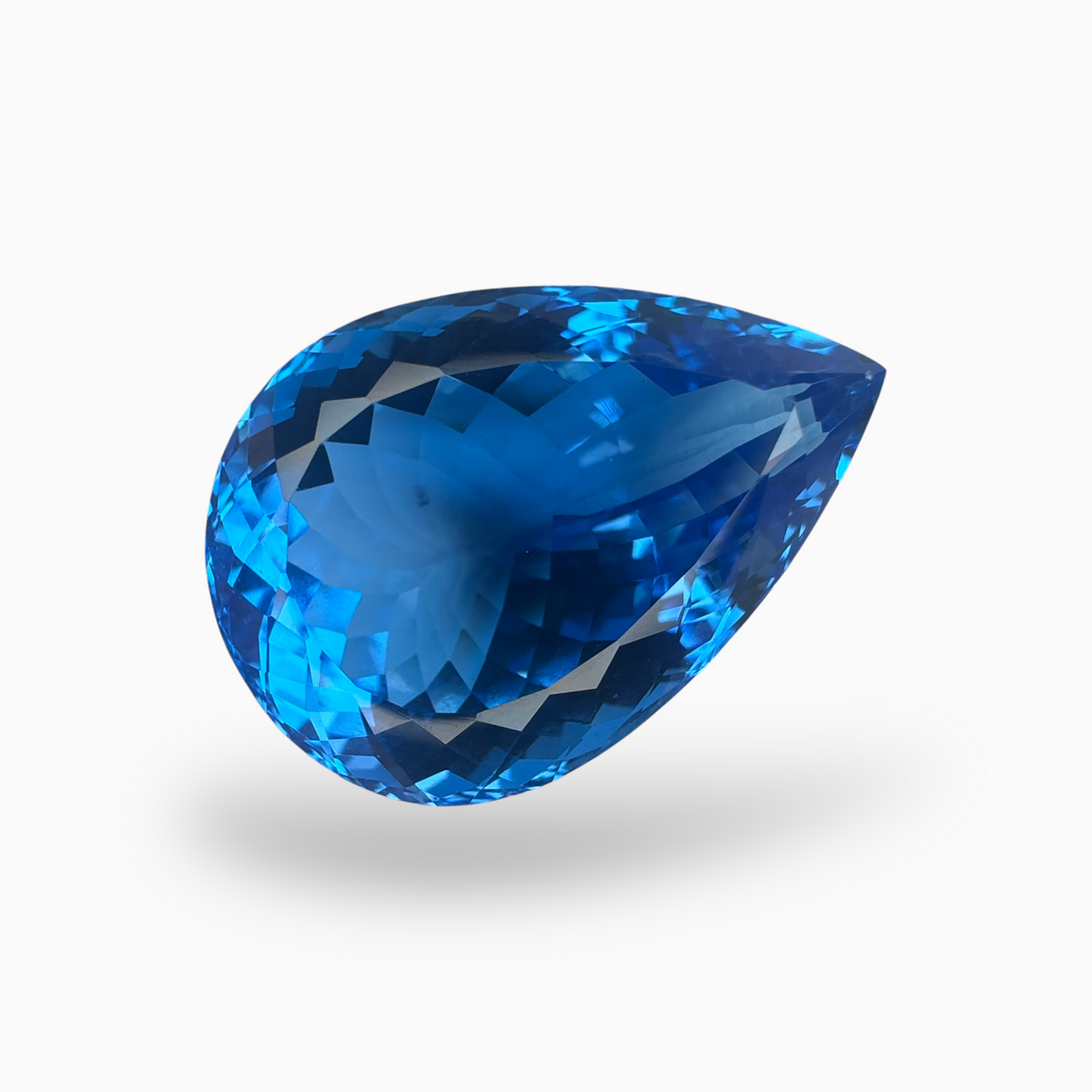 Swiss Blue Topaz Pear Shape 40.70 Carats Stone Size 26X18mm