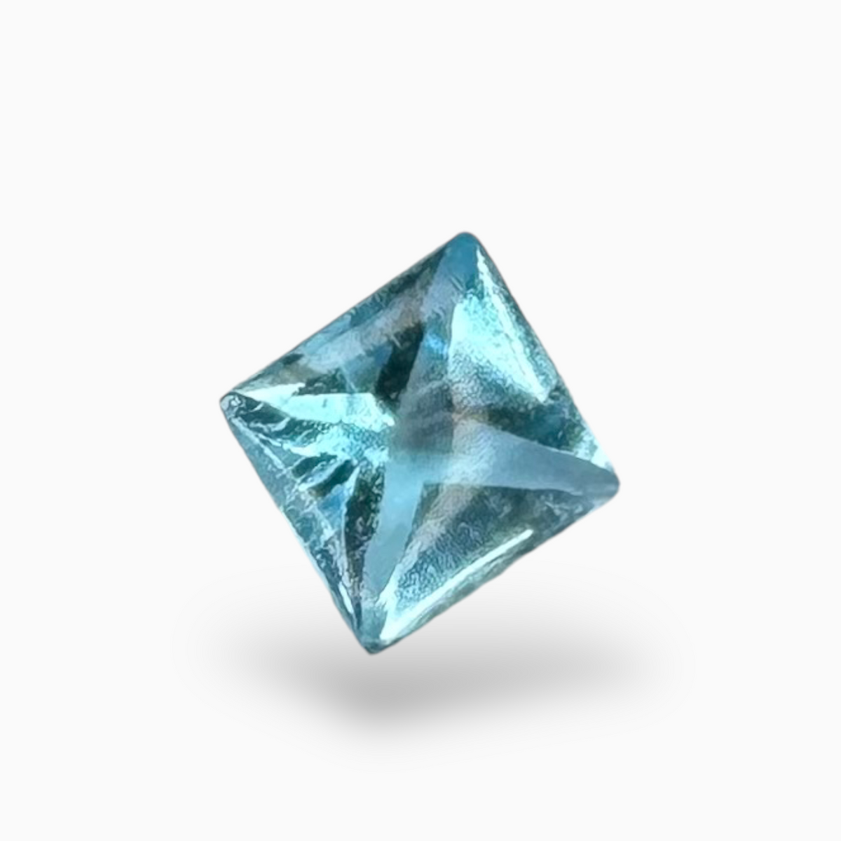 Swiss Blue Topaz 0.38 Carats Princess Cut Shape Size 4X4mm