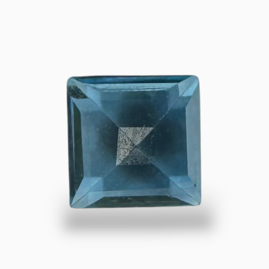 Swiss Deep Sky Blue Topaz 0.80 Carats Princess Cut Shape Size 5X5mm