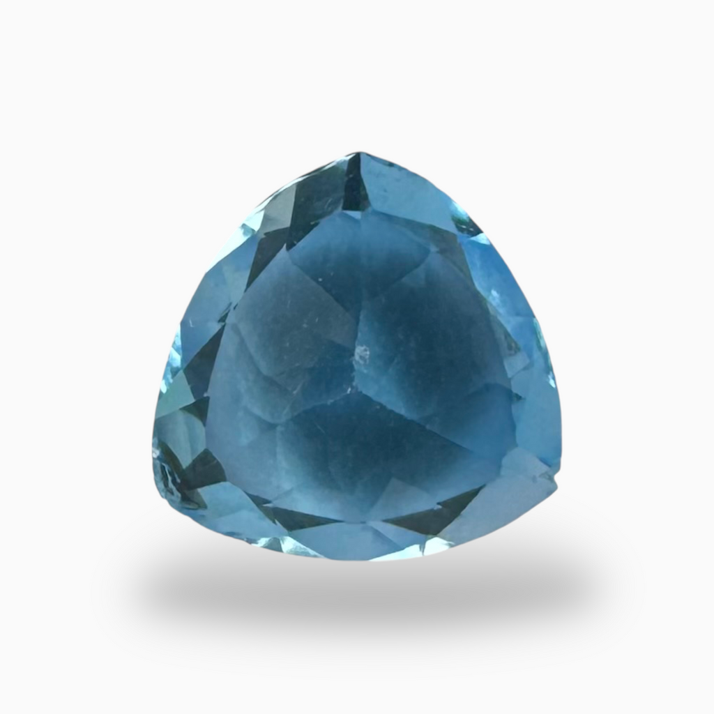 Swiss Blue Topaz Deep Sky Blue Color 3.64 Carats Trilliant Shape Stone Size 10mm
