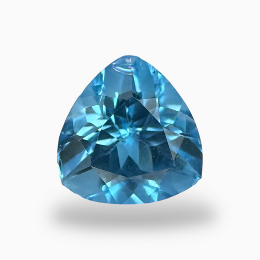 Swiss Blue Topaz Deep Sky Blue Color 3.64 Carats Trilliant Shape Stone Size 10mm