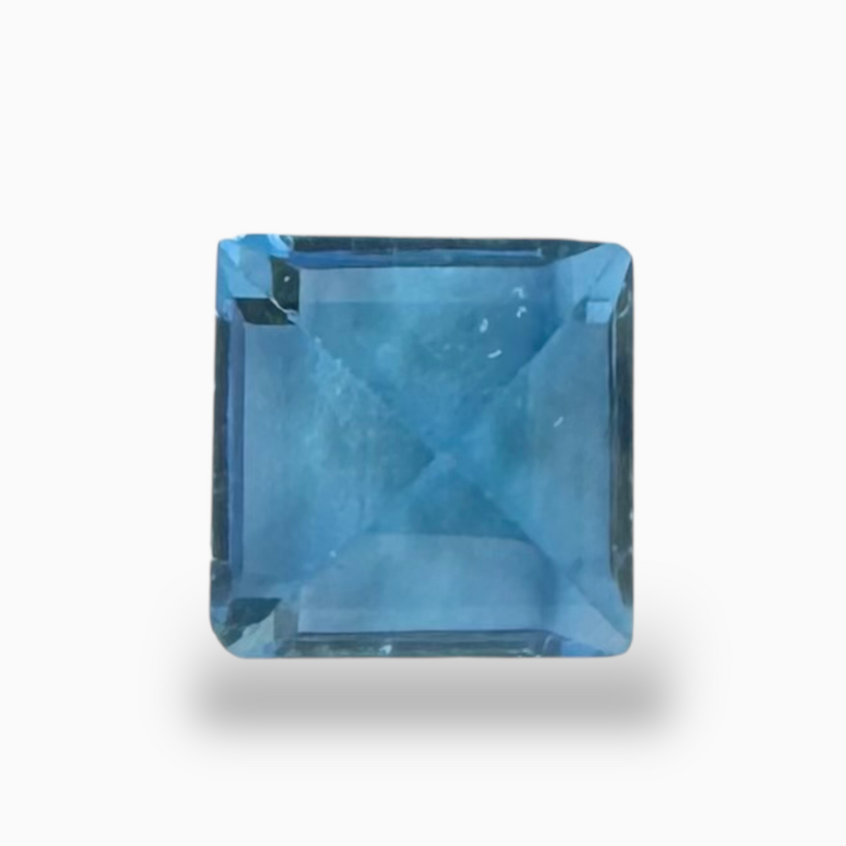 Topaz Swiss Deep Blue Color 2.24 Carats Princess Cut Shape Size 7X7mm
