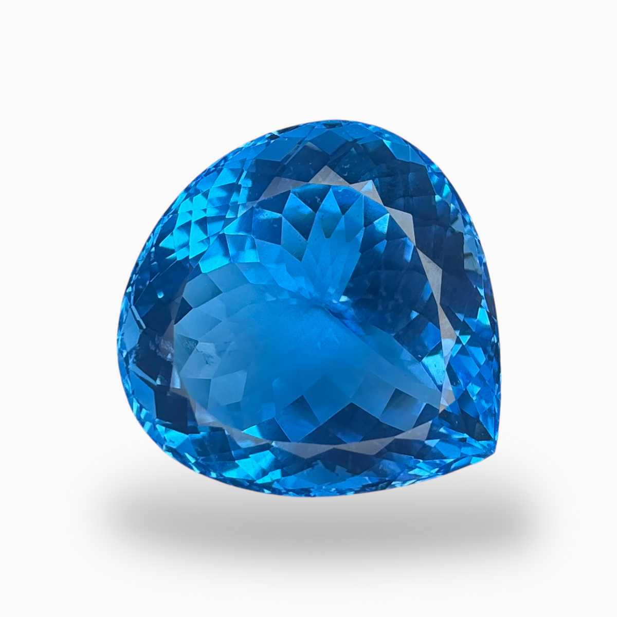 Swiss Blue Topaz Pear Shape 40.5 Carats Stone Size 21.5X20.5mm