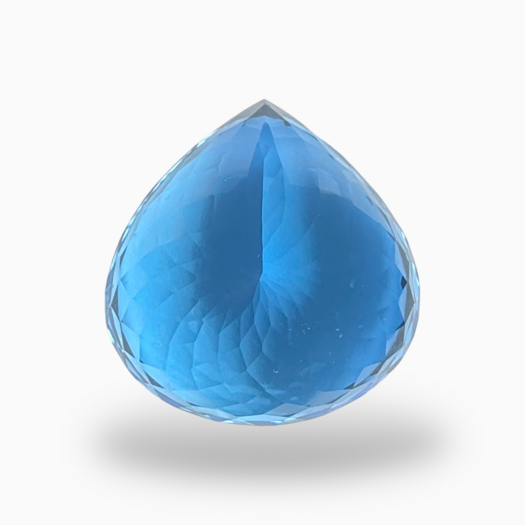 Swiss Blue Topaz Pear Shape 40.5 Carats Stone Size 21.5X20.5mm