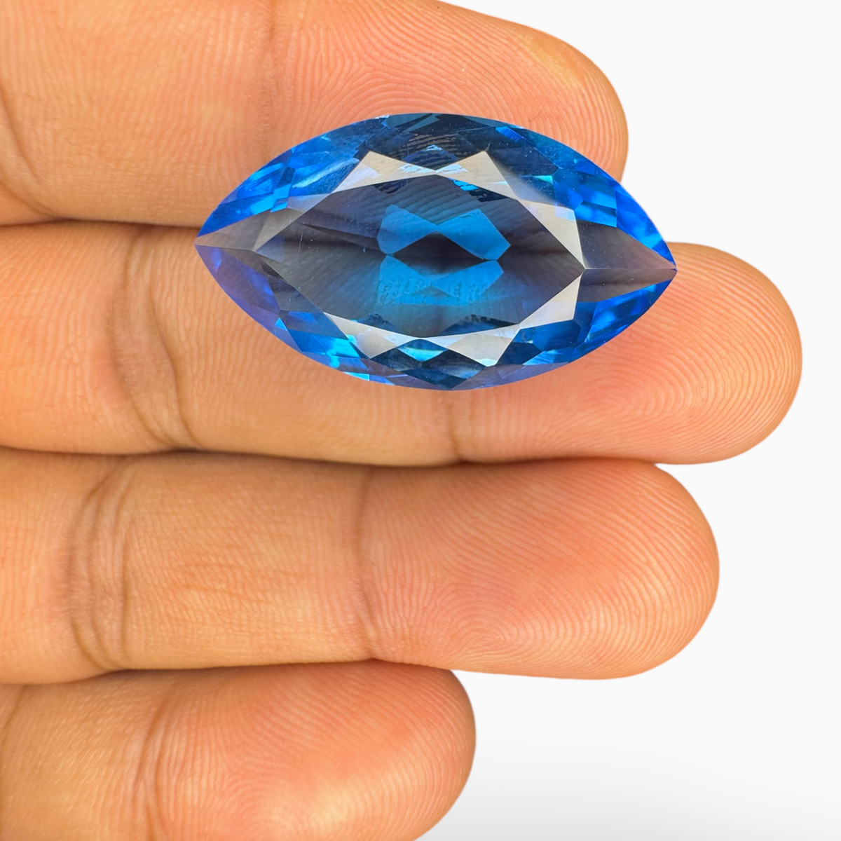 Swiss Blue Topaz Marquise Shape 24.54 Carats Stone Size 27X15mm
