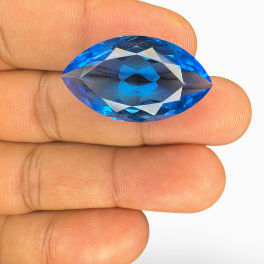 Swiss Blue Topaz Marquise Shape 24.54 Carats Stone Size 27X15mm