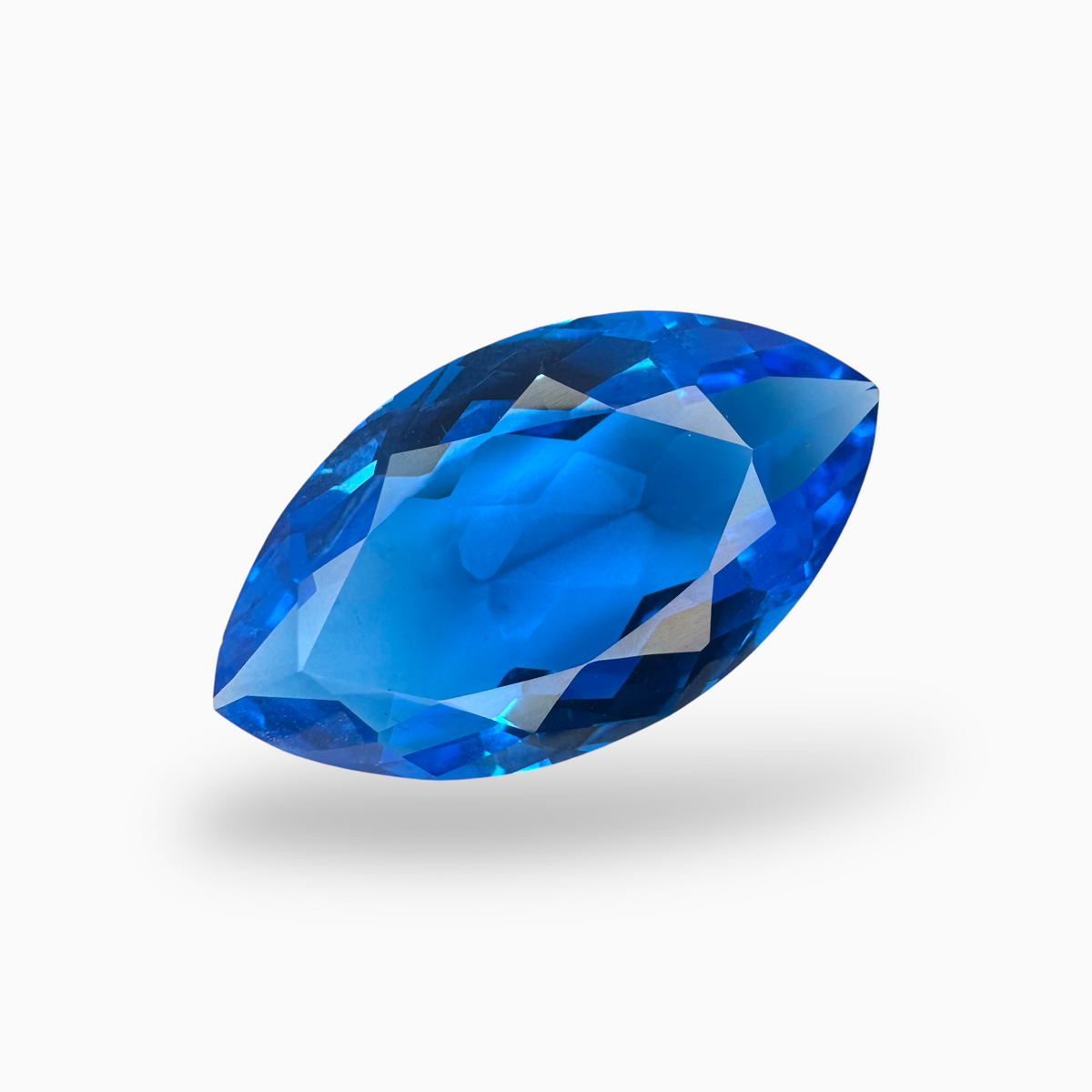Swiss Blue Topaz Marquise Shape 24.54 Carats Stone Size 27X15mm