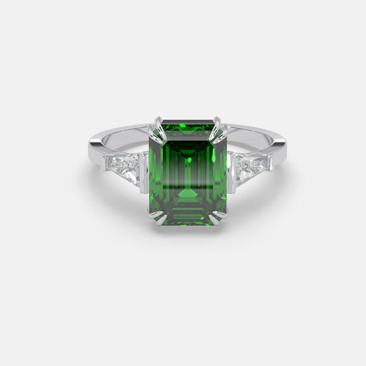 Tabassum Emerald Ring 18k White Gold