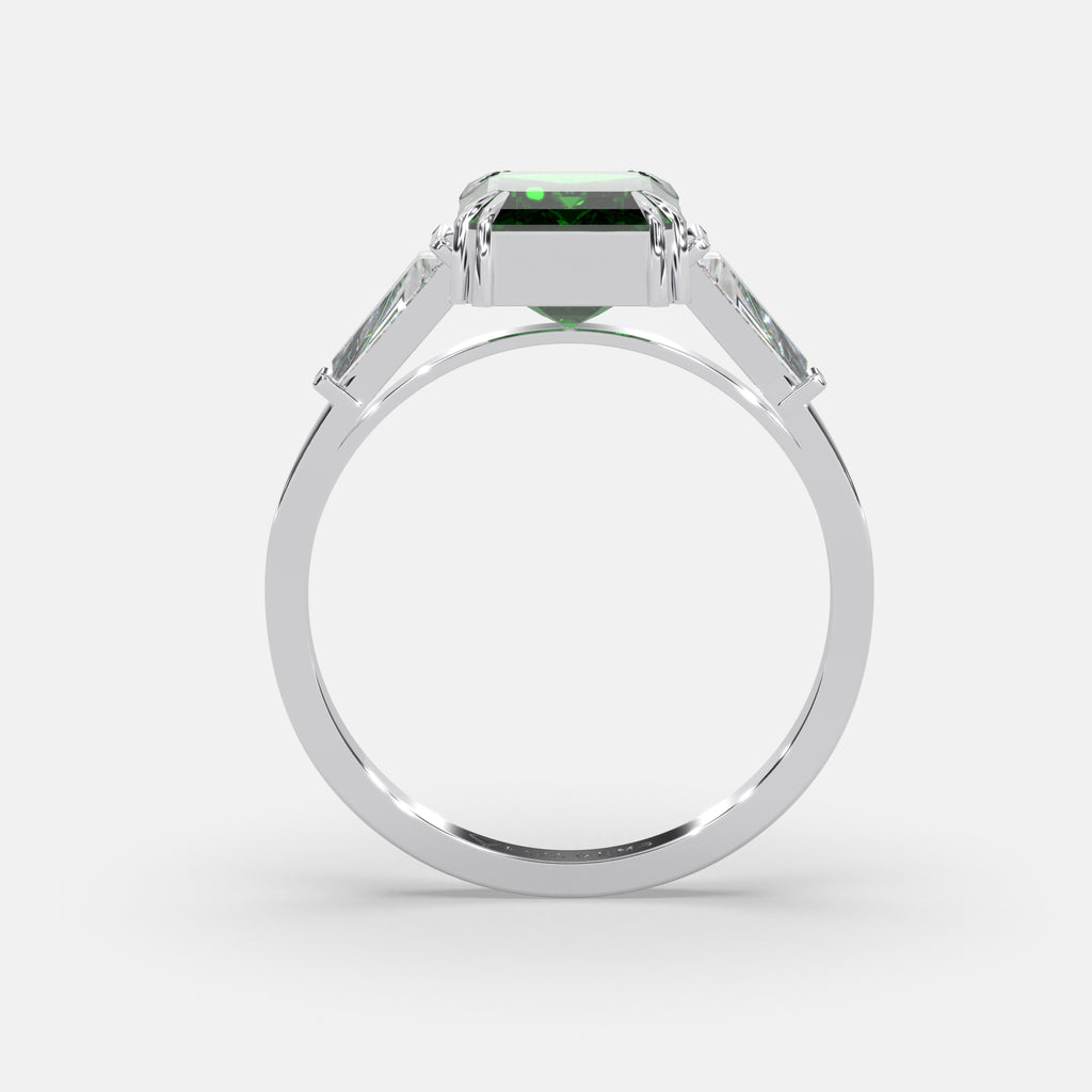 Tabassum Emerald Ring 18k White Gold