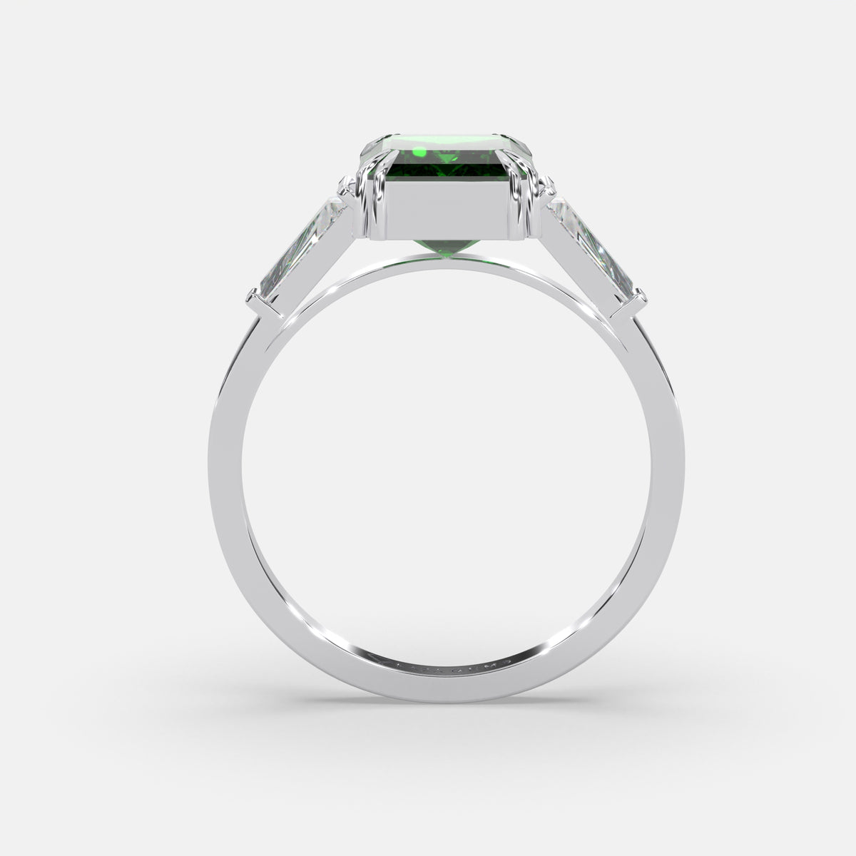 Tabassum Emerald Ring 18k White Gold
