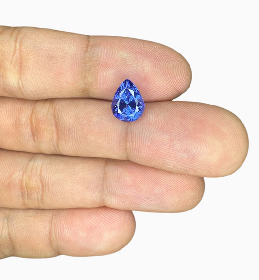 Natural Tanzanite Stone in Pear Shape 2.75 Carats Size 10x7.7mm