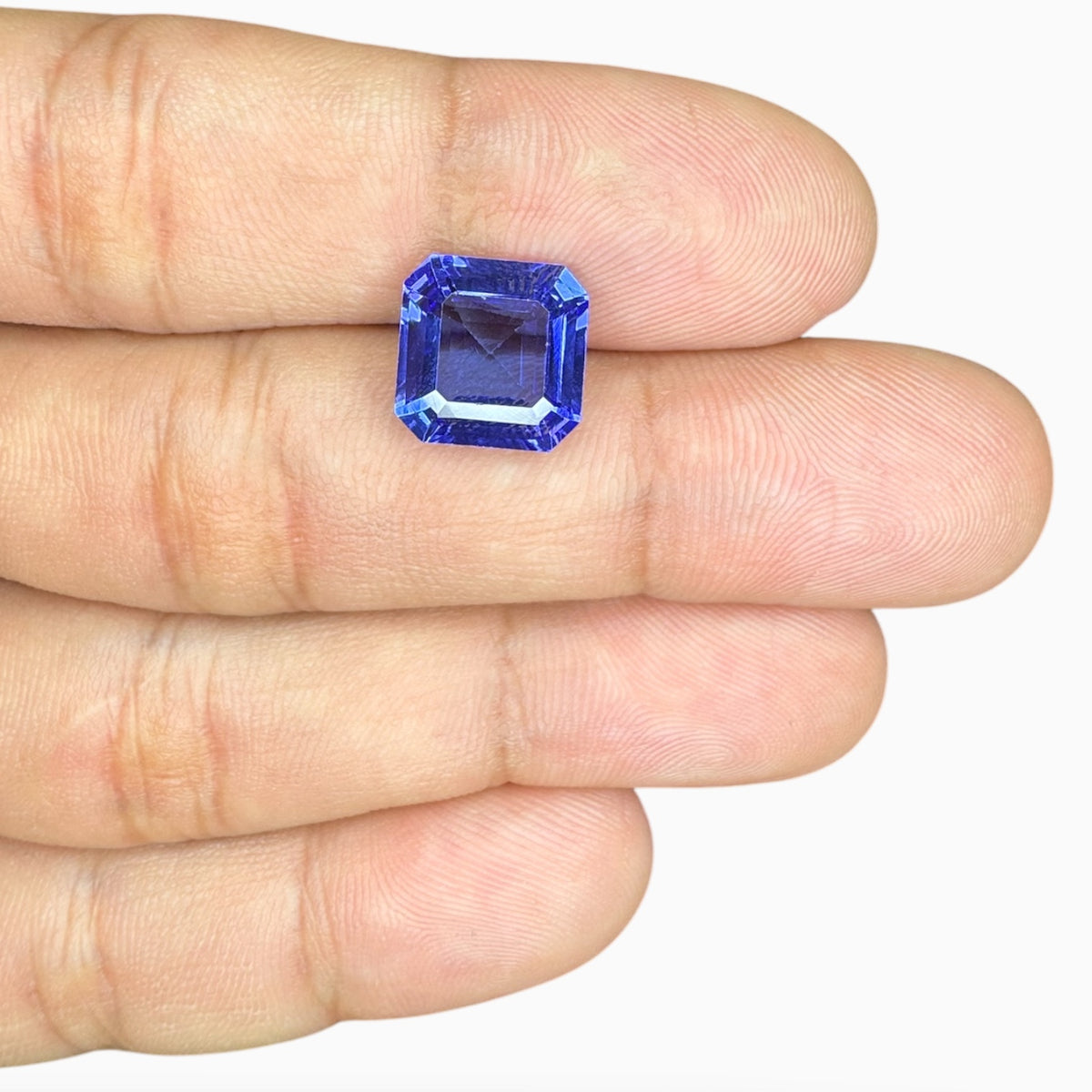 Tanzanite Asscher Cut Stone 6.54 Carats 10.9 X 11 mm