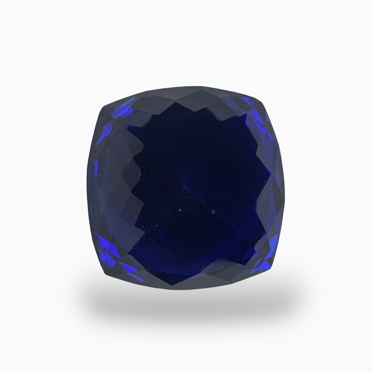 Natural Tanzanite Stone in Cushion Shape 21.99 Carats Size 16.93X16.29mm