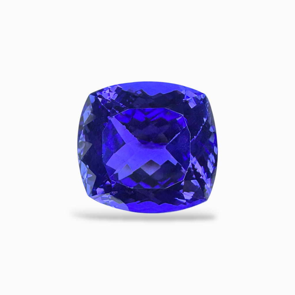 Tanzanite Cushion Cut Stone 9.71 Carats 12.3 X 11.6 mm