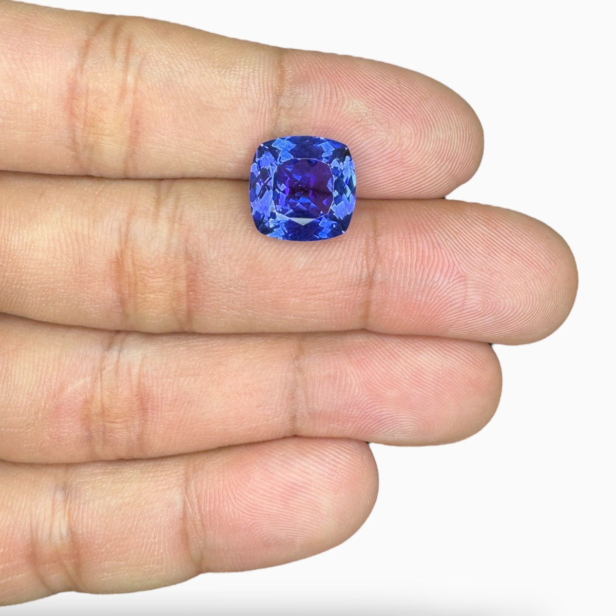 Tanzanite Cushion Stone 7.99 Carats 12.2 X 12.1 mm