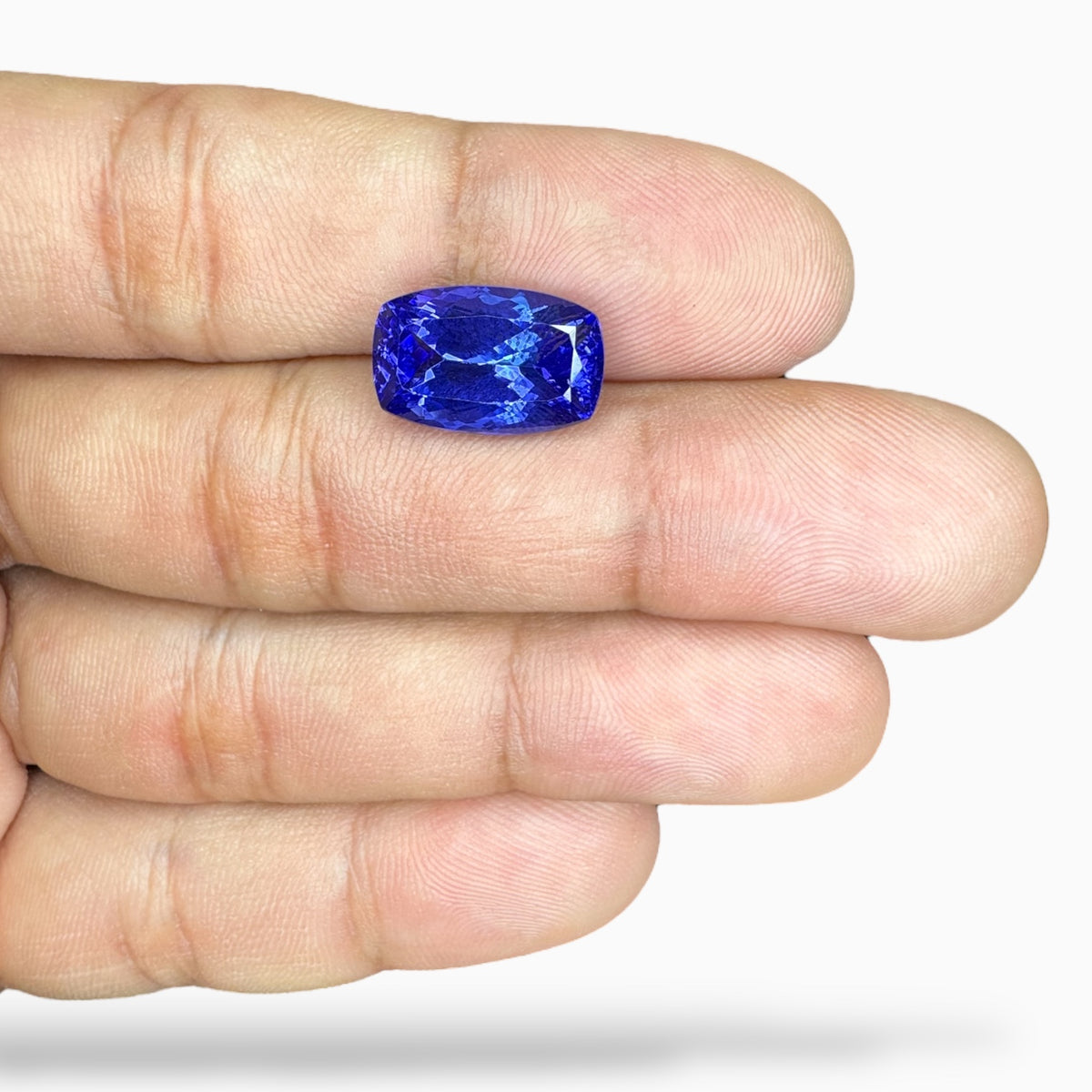 Tanzanite Cushion Stone 8.71 Carats 15 X 9.5 mm
