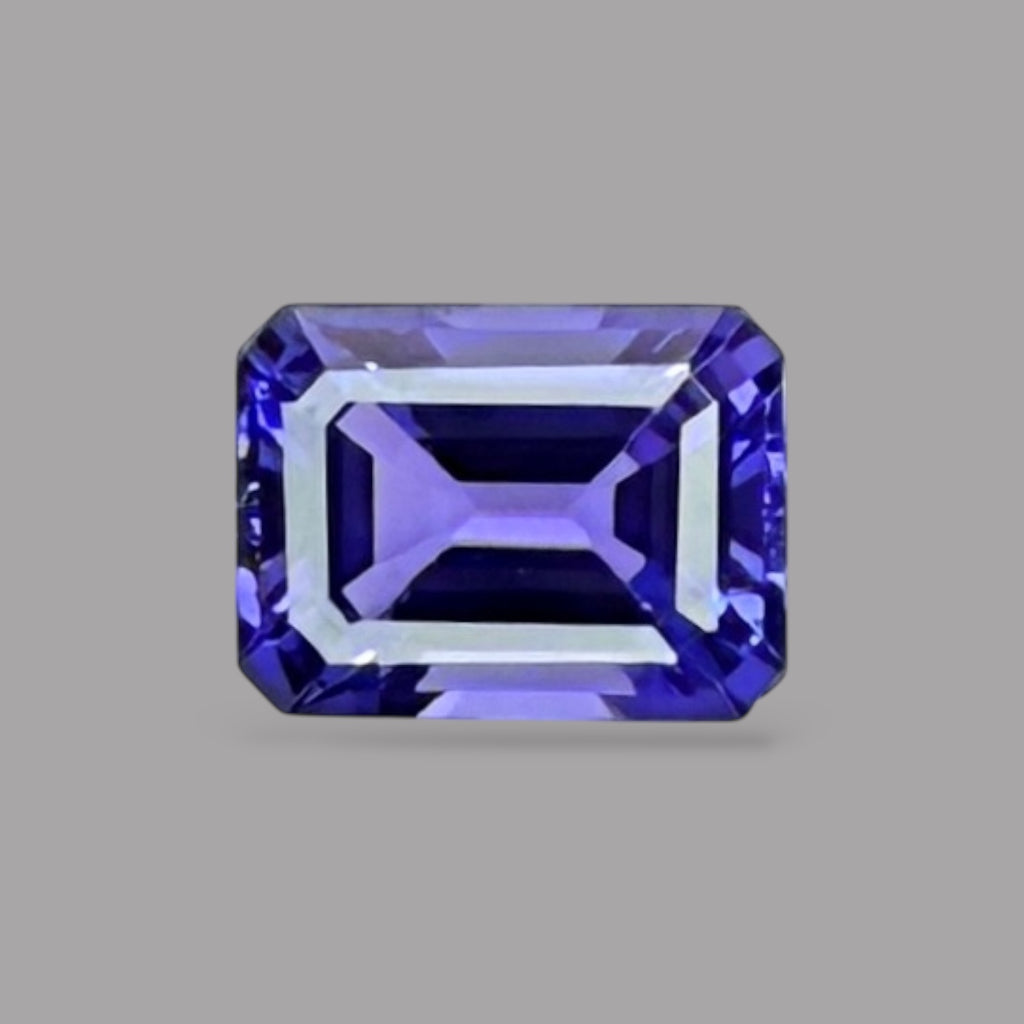 Tanzanite Emerald Cut Stone 1.86 Carats 8 X 6 mm