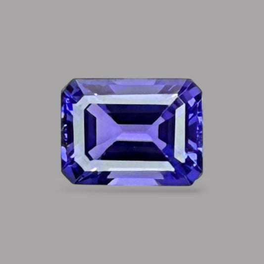 Tanzanite Emerald Cut Stone 1.86 Carats 8 X 6 mm