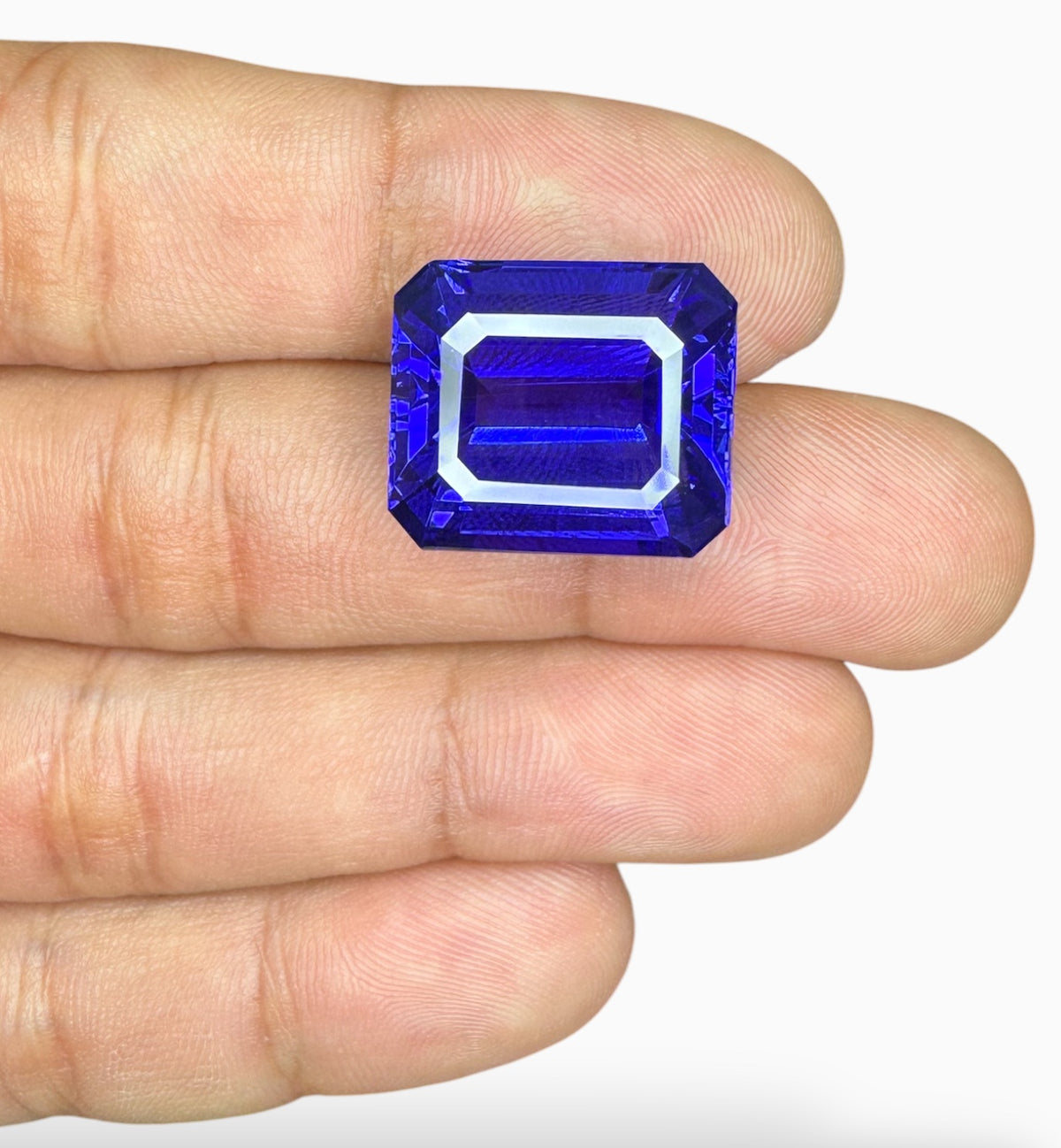 Tanzanite Emerald Cut Stone 30.35 Carats 18.6 X 15.9 mm