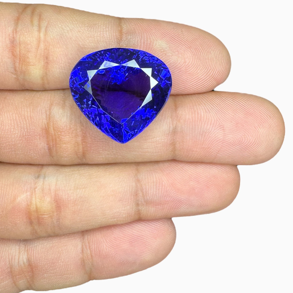Tanzanite Heart Stone 29.55 Carats 21.6 X 20.2 mm