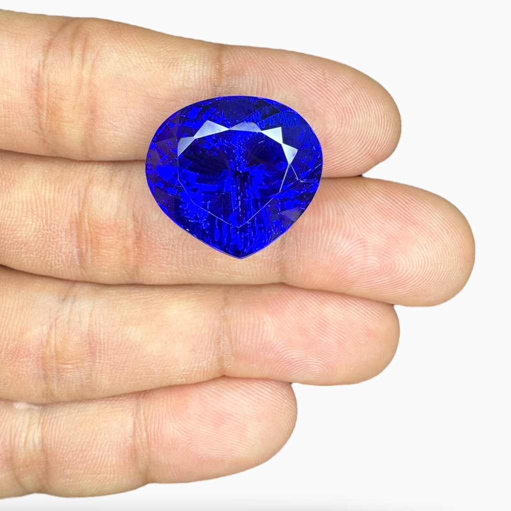 Tanzanite Heart Stone 38.69 Carats 20.4 X 21.9 mm
