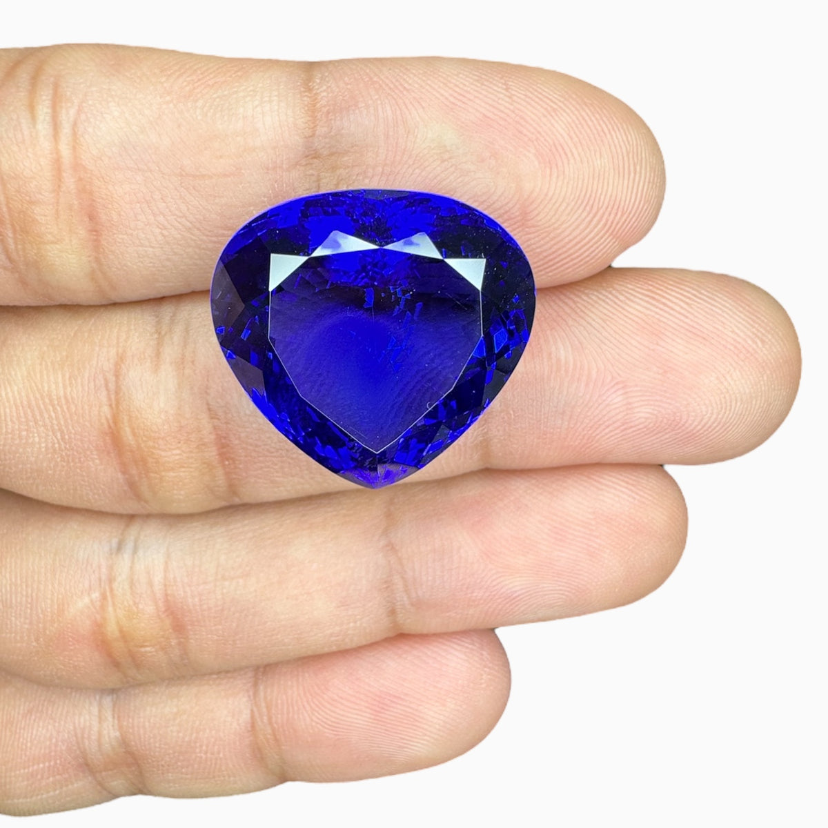Tanzanite Heart Stone 39.25 Carats 21.5 X 22.3 mm