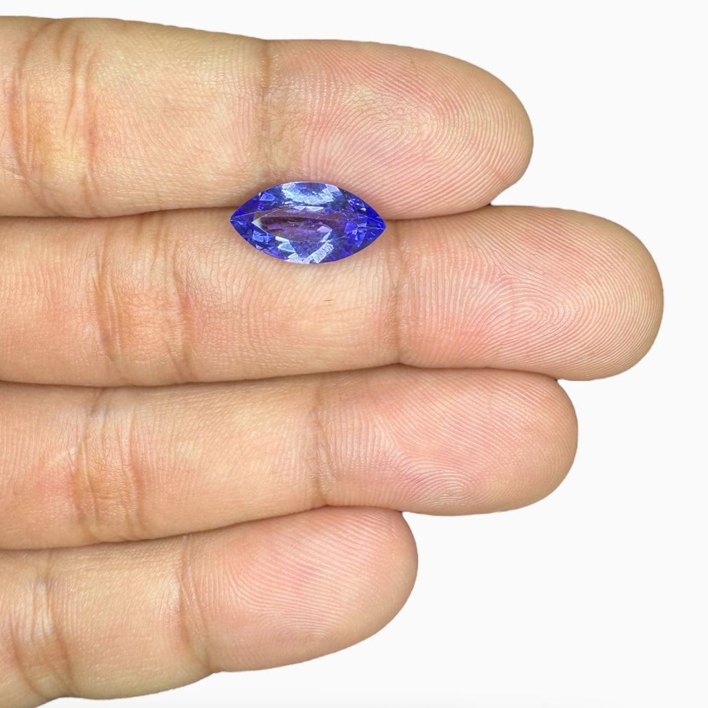Tanzanite Marquise Stone 3.58 Carats 15.1 X 7.9 mm