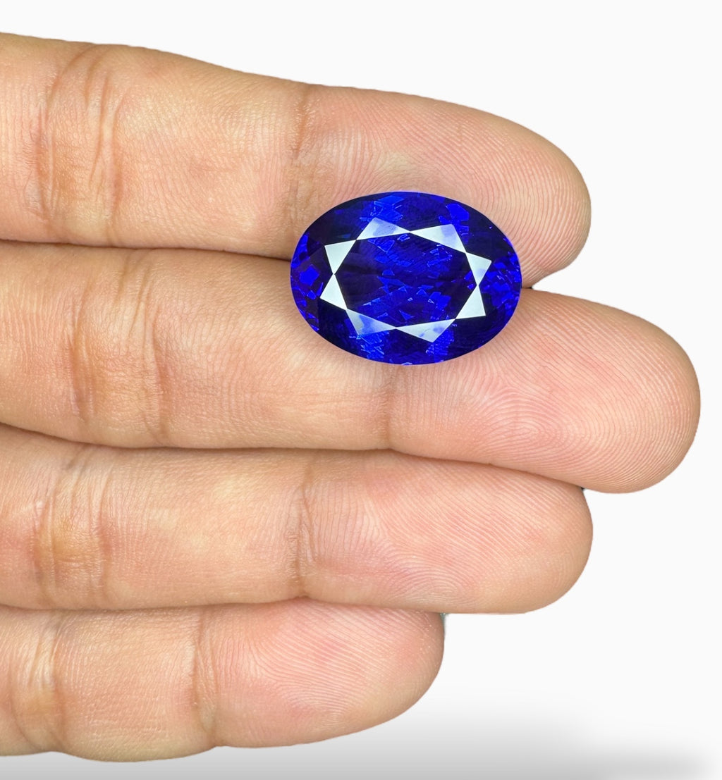Tanzanite Oval Stone 19.35 Carats 19.2 X 14.4 mm