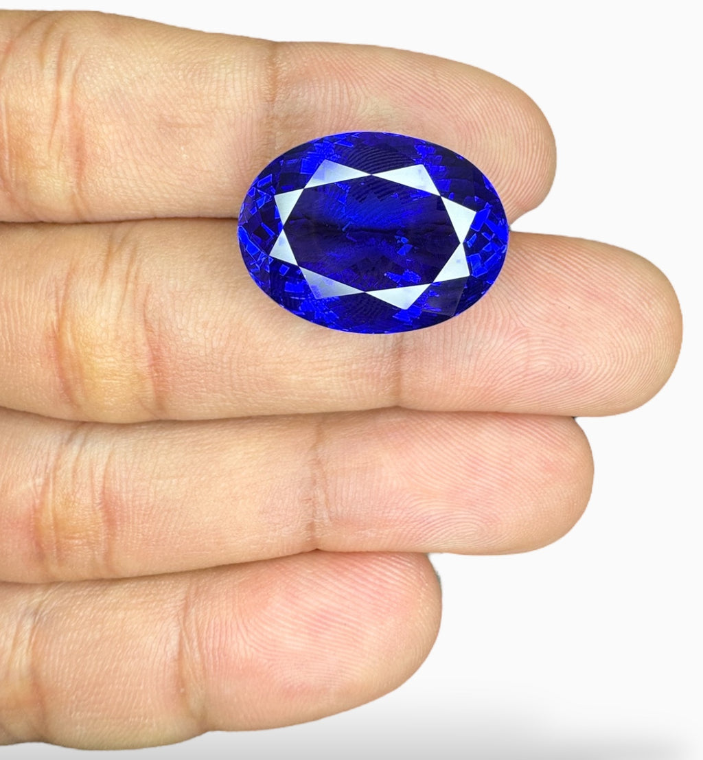 Tanzanite Oval Stone 29.20 Carats 21.9 X 16.4 mm