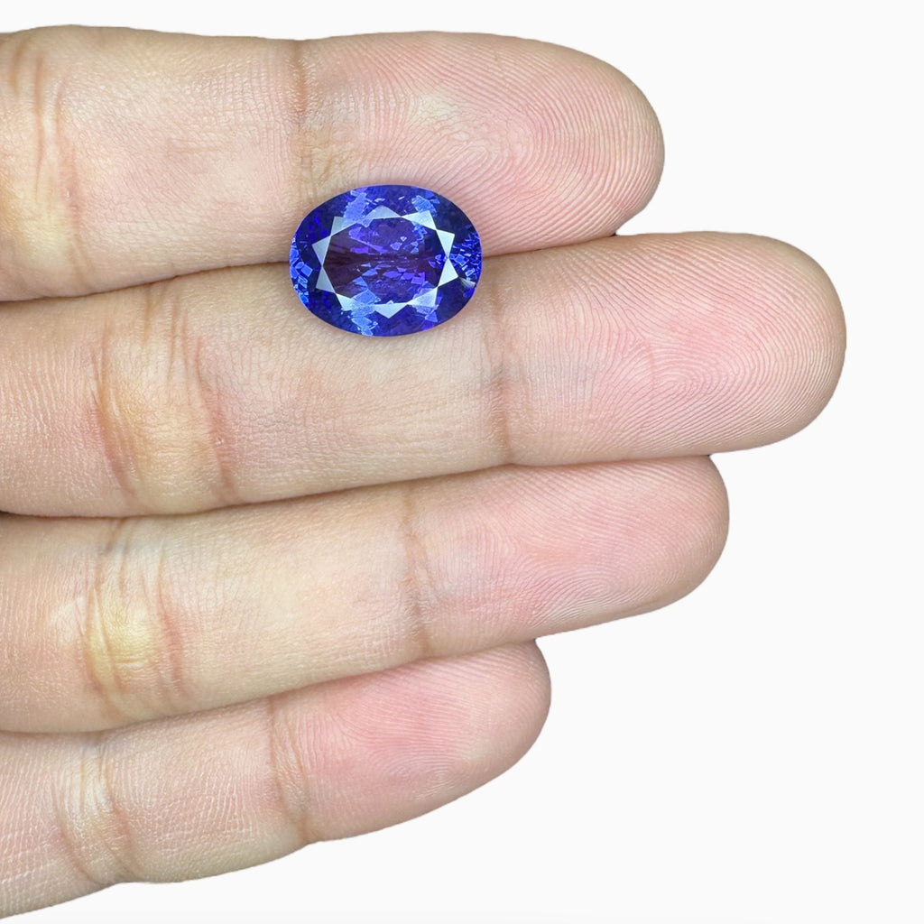 Tanzanite Oval Stone 6.37 Carats 13.6 X 10.6 mm