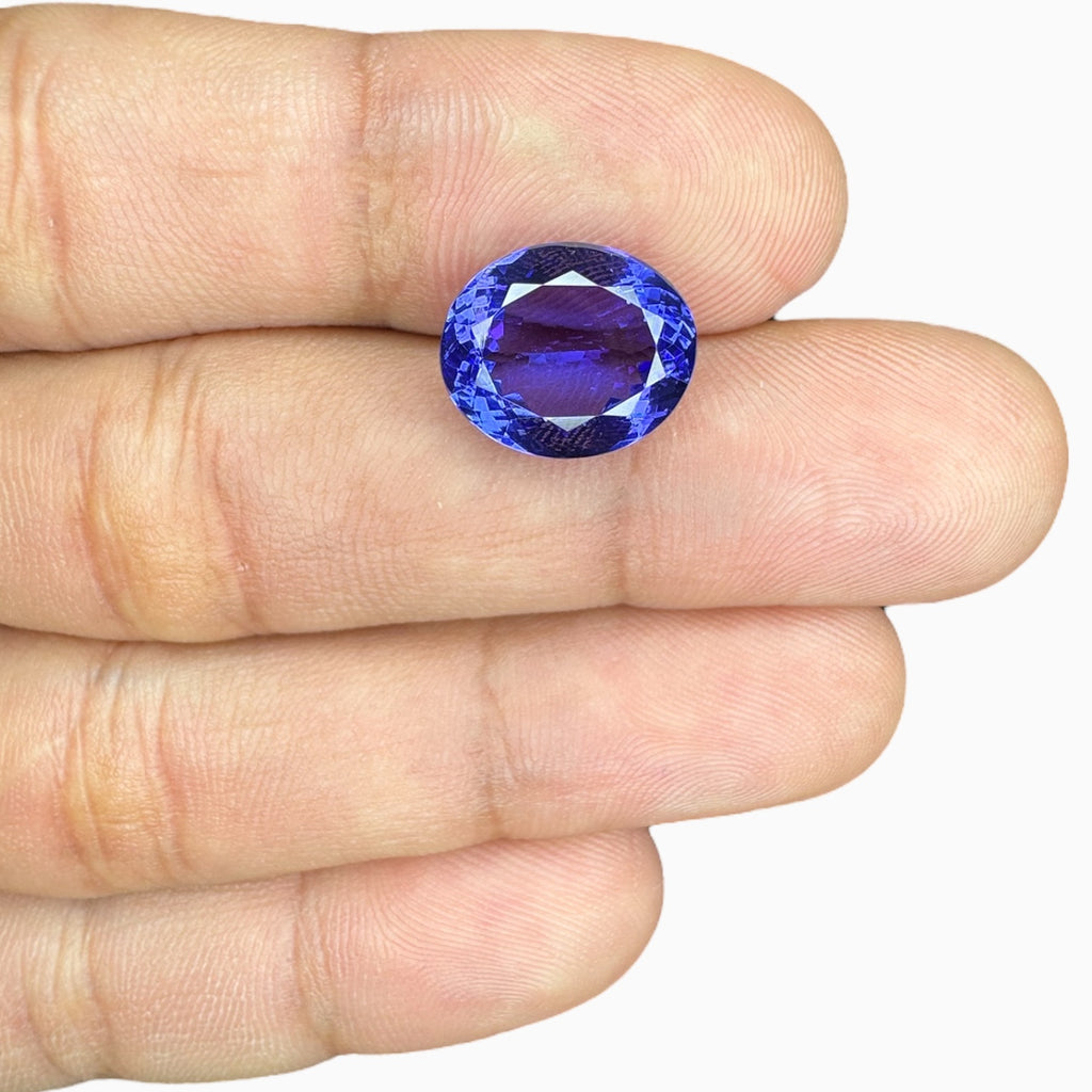 Tanzanite Oval Stone 7.26 Carats 13.2 X 11.2 mm