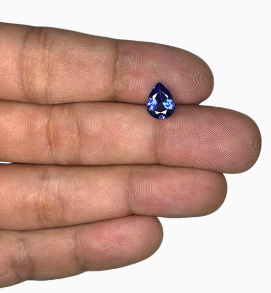 Natural Tanzanite Stone in Pear Shape 1.60 Carats Size 9x7mm