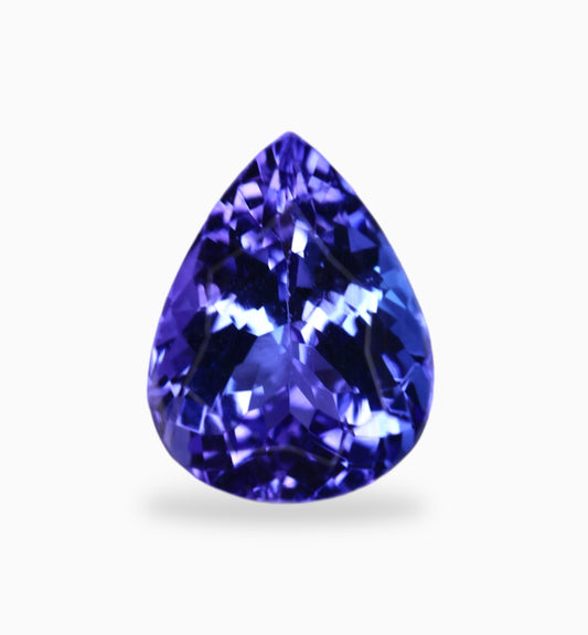 Natural Tanzanite Stone in Pear Shape 1.62 Carats Size 9x6.8mm