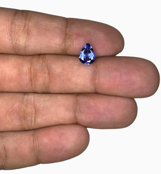 Natural Tanzanite Stone in Pear Shape 1.63 Carats Size 9x6.8mm