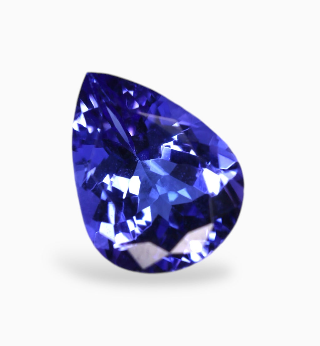 Natural Tanzanite Stone in Pear Shape 1.63 Carats Size 9x6.8mm