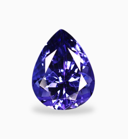 Natural Tanzanite Stone in Pear Shape 1.68 Carats Size 9x6.7mm