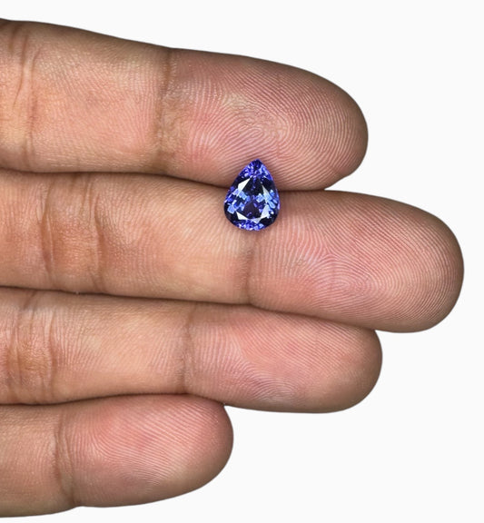 Natural Tanzanite Stone in Pear Shape 1.68 Carats Size 9x6.7mm