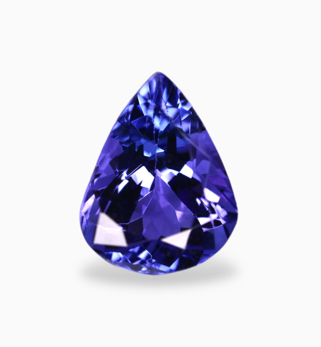 Natural Tanzanite Stone in Pear Shape 1.73 Carats Size 9x7mm