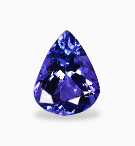 Natural Tanzanite Stone in Pear Shape 1.73 Carats Size 9x7mm