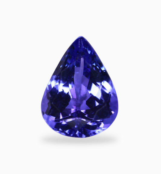 Natural Tanzanite Stone in Pear Shape 1.75 Carats Size 6.8x9mm