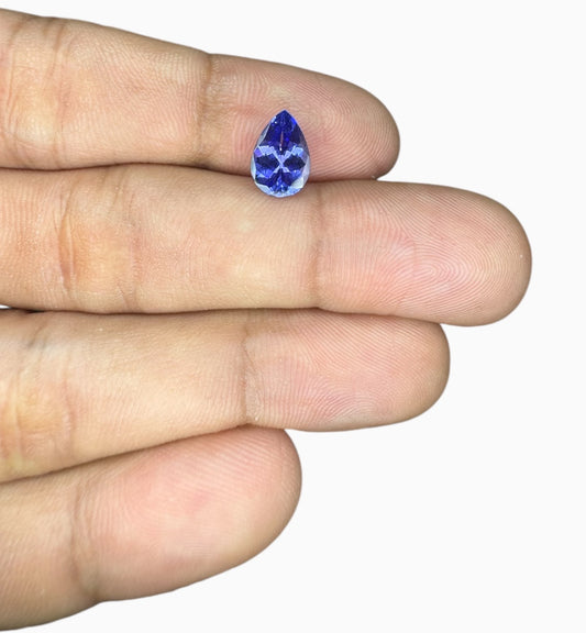 Natural Tanzanite Stone in Pear Shape 1.88 Carats Size 10x7mm